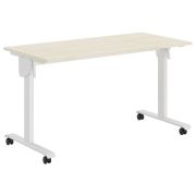Стол для переговоров IMAGO MOBILE LITE CST 1365, клен/металлик/белый, 1350х650х750 мм