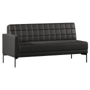 Секция с подлокотником трехместная CHAIRMAN ЭЛИФ, правая, экокожа, черная, 1850х800х840 мм