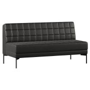 Секция без подлокотников трехместная CHAIRMAN ЭЛИФ, экокожа, черная, 1760х800х840 мм