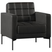 Кресло с подлокотниками CHAIRMAN ЭЛИФ, экокожа, черный, 780х800х840 мм