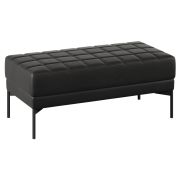 Пуф двухместный CHAIRMAN ЭЛИФ, экокожа, черный, 1180х590х450 мм