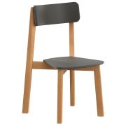 Комплект прямых стульев SKYLAND LYKKE CE-2, антрацит/бук, 48х57х90 см