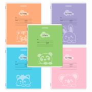 Тетрадь 12 л. BRAUBERG клетка, обложка картон, УШИ-ЛАПЫ-НОС, 107278