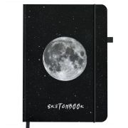 Скетчбук, слоновая кость 140 г/м2, 130х210 мм, 80 л., софт-тач, резинка, BRAUBERG ART CLASSIC, «Вселенная», 116467