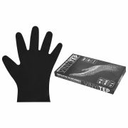 Перчатки одноразовые эластомер TPE, КОМПЛЕКТ 50 пар (100 штук), L (большие), черные, ELEGREEN, ГППVTЭлЧ-L