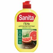 Гель для мытья посуды 450 г, SANITA «Грейпфрут и мята», 27857