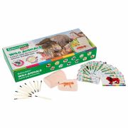 Набор для раскопок «Дикие животные», 12 видов, карточки, инструменты, BRAUBERG KIDS, 665128