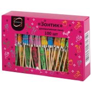 Пики для канапе бамбуковые «Зонтик», 10 см, 100 шт., КП, 140239