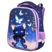 Ранец BRAUBERG PREMIUM, 2 отделения, с брелоком, «Night catcher», СВЕТЯЩИЙСЯ, 38х29х16 см, 273099