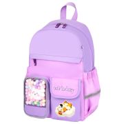 Рюкзак BRAUBERG PASTEL с термонашивками в комплекте, «Not today», сиреневый, 40х29х14 см, 273127