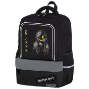 Рюкзак BRAUBERG STAR, 1 отделение, 5 карманов, «Watch out», черный, 40x29x13 см, 273132