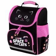 Ранец ПИФАГОР BASIC, 1 отделение, 3 кармана, эргономичная спинка, «Dark kitten», 35х28х18 см, 273134