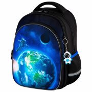 Рюкзак BRAUBERG OPTIMA, 2 отделения, с брелоком, «Brave astronaut», 3D-панель, 36х27х18 см, 273159