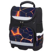 Ранец ЮНЛАНДИЯ WISE, 1 отделение, 3 кармана, устойчивое дно, Volcano split, 37х29х15 см, 273162