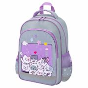 Рюкзак ПИФАГОР SCHOOL, 1 отделение, 3 кармана, «Cats selfie», 38x28х14 см, 273165