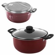 Кастрюля 3,5 л с крышкой 22 см, антипригарное покрытие, удобные ручки, SCOVO «Expert», СЭ-007