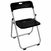 Стул складной BRABIX «Golf Lite CF-017», серебристый каркас, пластик чёрный, 532895
