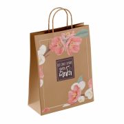 Крафт-пакет бумажный «Для тебя» 22х12х25 см, с кручеными ручками, плотность 80 г/м2, 110562