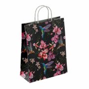 Крафт-пакет бумажный «Колибри» 22х12х25 см, с кручеными ручками, плотность 100 г/м2, белый, 115328