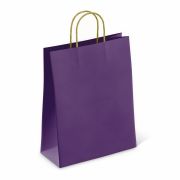 Крафт-пакет бумажный «Dark violet» 26х15х35 см, с кручеными ручками, 80 г/м2, моноцвет, 112405