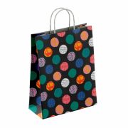 Крафт-пакет бумажный «Геометрия» 26х15х35 см, с кручеными ручками, плотность 100 г/м2, белый, 112306