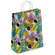 Крафт-пакет бумажный «Фрукты» 26х15х35 см, с кручеными ручками, плотность 100 г/м2, белый, 112252