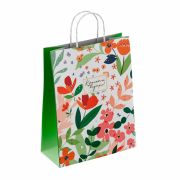 Крафт-пакет бумажный «Красота внутри» 26х15х35 см, с кручеными ручками, плотность 100 г/м2, белый, 113563