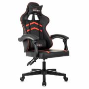 Кресло компьютерное BRABIX «Shooter GM-123», 2 подушки, экокожа, черное/красное, 533190