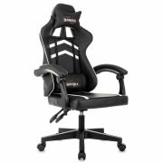 Кресло компьютерное BRABIX «Shooter GM-123», 2 подушки, экокожа, черное/белое, 533191