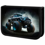 Пенал ЮНЛАНДИЯ, 1 отделение, картон с эффектом soft-touch, 19х11 см, «Space driver», 273494