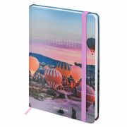 Ежедневник недатированный с резинкой А5 145х203 мм, BRAUBERG, твердый, 160 л., «Cappadocia», 116306