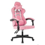 Кресло компьютерное BRABIX «Shooter GM-123», 2 подушки, ткань, розовое/серое, 533213