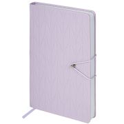Ежедневник недатированный А5 138х213 мм, BRAUBERG «Braided», под кожу, гвоздик 160 л., сиреневый, 116596