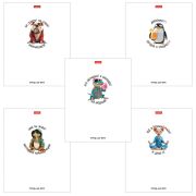 Тетрадь обложка пластик, А5, 48 л., скоба, клетка, тиснение, HATBER «Кто круче?» (микс в спайке), 089215, 48Т5В1пл