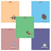 Тетрадь А5, 48 л., HATBER скоба, клетка, матовая ламинация, «Необычные герои» (микс в спайке), 088437, 48Т5лтВ1