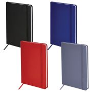 Блокнот А5 138x213 мм, BRAUBERG «Basic», под кожу, 80 л., клетка, ассорти, CLASSIC, 116231