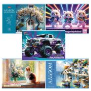 Альбом для рисования А4 24 л., скоба, обложка картон, HATBER, 205х290 мм, Ассорти «Выпуск №4» (5 видов), 091507, 24А4В