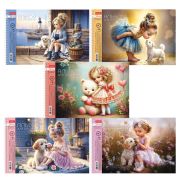 Альбом для рисования А4 24 л., спираль, обложка картон, HATBER, 198х300 мм, «Нежная любовь» (5 видов), 085258, 24А4Всп