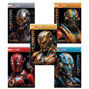 Альбом для рисования А4 32 л., спираль, металлизированный картон, выборочный лак, HATBER, 198х300 мм, «Avatar» (5 видов), 085221, 32А4мтлВсп