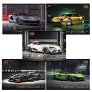 Альбом для рисования А4 48 л., скоба, обложка картон, HATBER, 205х290 мм, «АвтоЛюкс», 062540, 48А4В