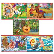 Альбом для рисования МАЛЫЙ ФОРМАТ А5 12 л., скоба, обложка картон, HATBER, 205х140 мм, «Любимые сказки», 085246, 12А5В