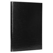 Блокнот БОЛЬШОЙ ФОРМАТ 210х290 мм, А4, 80 л., бумвинил «METALLIC», клетка, блок 5 цв., HATBER, черный, 084774, 80ББ4В1