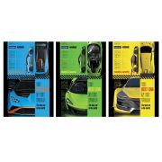 Блокнот МАЛЫЙ ФОРМАТ А6, 40 л., склейка, мелованная бумага, клетка, глянцевая ламинация, HATBER, «Скорость и мощь», 077053, 40Б6лA1к