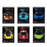 Блокнот МАЛЫЙ ФОРМАТ А7, 60 л., гребень, картон, клетка, HATBER, «АвтоШоу», 066626, 60Б7В1гр