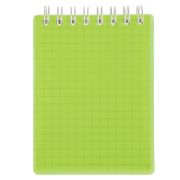 Блокнот МАЛЫЙ ФОРМАТ А7, 80 л., гребень, обложка пластик, клетка, HATBER, «LINE NEON», зеленый, 081518, 80Б7В1гр_03034