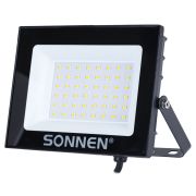 Прожектор светодиодный 50 Вт, 6500 К, 4000 Лм, 50 м2, IP65, 176x123x26 мм, черный, SONNEN, 238414