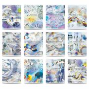 Тетради предметные, КОМПЛЕКТ 12 ПРЕДМЕТОВ, 48 л., глянцевый УФ-лак, BRAUBERG «MAGICAL WHITE», 405168