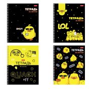 Тетрадь А5 48 л., HATBER гребень, клетка, выборочный лак, «Мы - утята!» (микс в спайке), 079683, 48Т5вмВ1гр