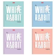 Тетрадь А5, 48 л., HATBER гребень, клетка, обложка картон, «Следуй за белым кроликом» (микс), 087016, 48Т5В1гр