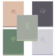 Тетрадь А5 48 л., HATBER скоба, клетка, Soft-touch ламинация, «Лаконично» (микс в спайке), 090520, 48Т5лВ1